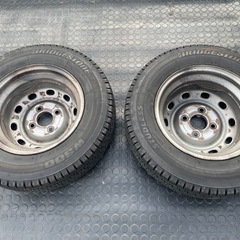 スバル サンバー スチールホイール&スタッドレスタイヤ 2本の画像