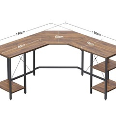 【引き取り限定】L字型デスク/ゲーミングデスク/美品の画像