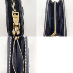 MIU MIU ミュウミュウ 長財布 レザー ラウンド ファスナー ブラック 5ML1183 レディースの画像