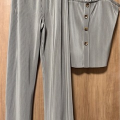 GORGE《上下セット》レディース プリーツビスチェ＆パンツセットカジュアルの画像