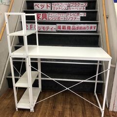 パソコンデスク デスク PCデスク 白 ラック🚚自社配送時💳代引き可🚚(現金、クレジット、スマホ決済対応)の画像