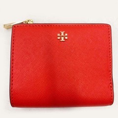 トリー バーチ 二つ折り 財布 オレンジ レディース Tory Burchの画像