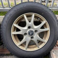 24年製 バリ山8部！145/80R13 ブリヂストン ブリザックVRX2 スタッドレスタイヤ 4本 & CLAW X-1 4穴 アルミホイール 13×4.0J 100 43の画像
