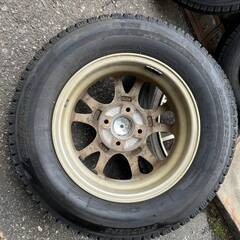 24年製 バリ山8部！145/80R13 ブリヂストン ブリザックVRX2 スタッドレスタイヤ 4本 & CLAW X-1 4穴 アルミホイール 13×4.0J 100 43の画像