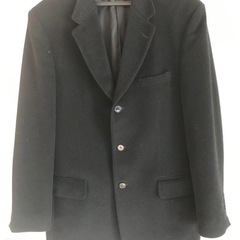 オーバーコート L サイズ オーダーメイド カシミヤ 50 毛50 黒 銀座アルゴ 英国製生地使用 の画像