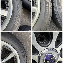 バリ山7部！165/65R15 ブリヂストン 21年製 ブリザックVRX3 スタッドレスタイヤ 4本 & STEINER 4穴 アルミホイール 15×5.0J 100 45の画像