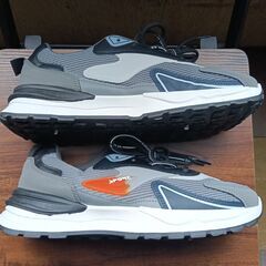 新品 26cm メンズ スニーカー グレー 厚底 シューズ 普段着 識別番号:【N551-S】の画像