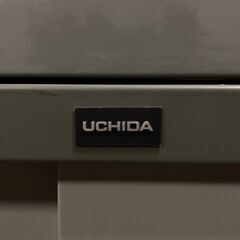 UCHIDA ウチダ スチールラック 上下セット スライド扉 収納 オフィス家具★S3422Aの画像