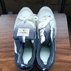 新品 25.5cm メンズ スニーカー ホワイト 厚底 シューズ 普段着 識別番号:【N552-S】の画像