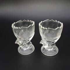 卵置き　ガラス製　ひよこデザインの画像