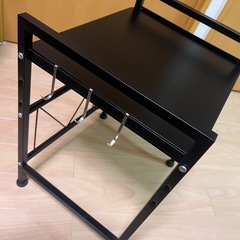 【Jingrun】レンジ上ラック 伸縮式 2段タイプ（ブラック）の画像