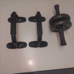 ディップスバー＆プッシュアップバー＆腹筋ローラーの画像