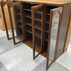 ★リユースのサカイ千葉中央店★  食器棚 ナチュラル H126×D45×W155 クリーニング済み TC5333の画像