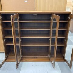 ★リユースのサカイ千葉中央店★  食器棚 ナチュラル H126×D45×W155 クリーニング済み TC5333の画像