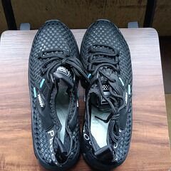 新品 25cm メンズ スニーカー ブラック 厚底 男女兼用 シューズ 識別番号:【N556-S】の画像