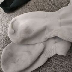 サッカーソックス　白と黒　2足セットの画像