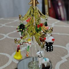 クリスマス用ガラスオーナメントツリー（フランフラン）の画像