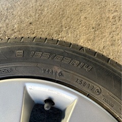 スズキ純正タイヤ4本セット　155/65R14  3本グッドイヤー、1本ダンロップ  の画像