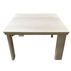 折りたたみ式一人用こたつ 木目 白 毛布無し★S3423Aの画像