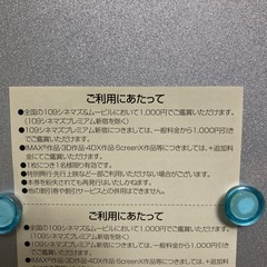 109シネマズ映画鑑賞優待券2枚の画像