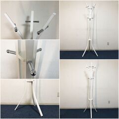 コートハンガー SOHシリーズ ホワイト スタイリッシュデザイン服吊り ハンガーラック・帽子/鞄掛け オフィスアクセサリーの画像