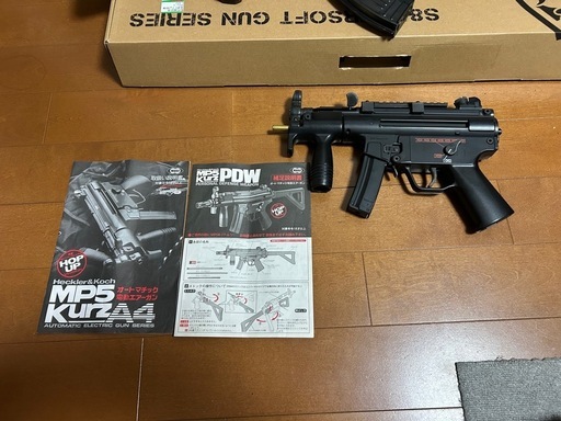 東京マルイMP5クルツPDWスタンダード　フロントサイト・ストック無し　作動確認済み　説明書付き