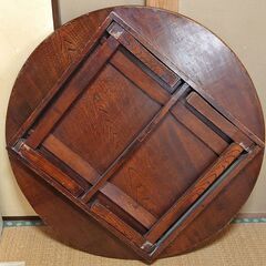 【受け渡し予定決定】古い ちゃぶ台 直径88cm 高さ29cm ※取りに来られる方限定の画像