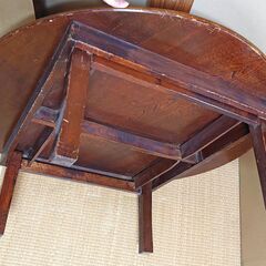 【受け渡し予定決定】古い ちゃぶ台 直径88cm 高さ29cm ※取りに来られる方限定の画像