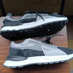 新品 27cm メンズ スニーカー グレー 厚底 シューズ 普段着 識別番号:【N560-S】の画像