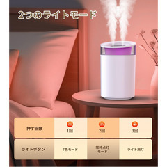 💧【新品未使用】Barkyo 加湿器 2.5L大容量 アロマ対応 上から給水 静音 空焚き防止 7色LEDライト 卓上 おしゃれ 省エネ ミスト調整 タイマー機能付き 小型 コンパクト オフィス 寝室用 乾燥対策 花粉対策の画像