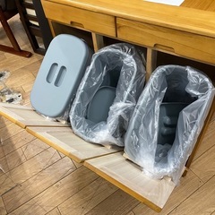 木製ベールカウンター ゴミ箱収納 中古の画像