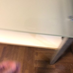 【大型】ホワイト　ガラステーブルの画像