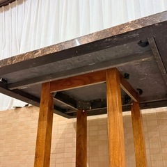 【引き取り限定】大理石調/スクエアテーブル/カフェテーブル/カウンターテーブルの画像