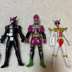 仮面ライダー　シリーズ　ソフビ人形5体の画像
