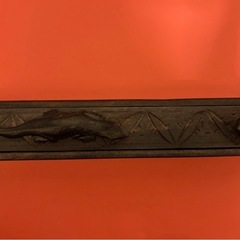 アジアン雑貨　木彫りの箸と箸箱の画像