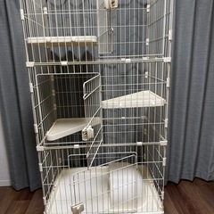 トイレ一体型猫ゲージ　キャットゲージの画像