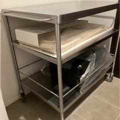 IKEA ステンレスワゴン FLYTTAの画像