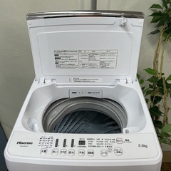 R735 ☀️ Hisense 洗濯機 （洗濯5.5㎏) 19年製 HW-G55A ⭐ 動作確認済 ⭐ クリーニング済の画像