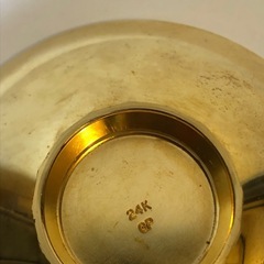 【お話し中】金盃２個　金メッキ　24KGPの画像