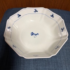 SR-4 有田焼　岩徳窯　八角　深皿　青花模様の画像