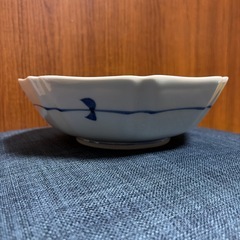 SR-4 有田焼　岩徳窯　八角　深皿　青花模様の画像