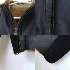 HUGO BOSS ヒューゴボス 羊革 ジップアップ アウター レザー ジャケット ブラック メンズの画像