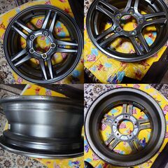 人気　スズキ純正 ENKEI製 ジムニーJB23W ランドアドベンチャー10型　16 インチ ホイール４本セット　ガリ傷飛び石傷ありの画像