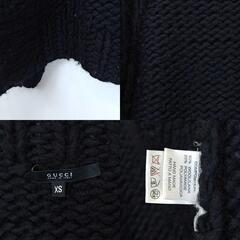 グッチ ジップアップ 厚手 カーディガン XS ブラック 103114 X8005 メンズ GUCCIの画像