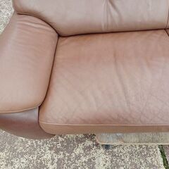 カリモク　TZ73　本革２人掛けソファー『中古良品』の画像