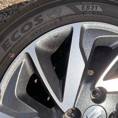 スペーシアカスタム　新品タイヤ4本セット　未使用スズキ純正ホイール付きECOS ES31 165/55R15 75Vの画像