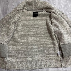 古着　ローズバッドカップルズ　ボア　カーディガン　ショールカラー　カウチン　パイル　Mの画像