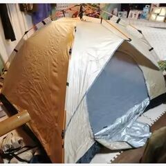 ドーム型テント 簡単組立ポップアップ　3人用 200*200*135cm　防寒室内使用にも　ほぼ新品　②の画像