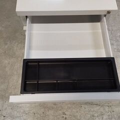 オフィスコム　３段ワゴン　マット塗装、クリア塗装２種あり『美品中古』複数入荷！※鍵なしの画像