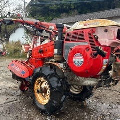 ヤンマー　管理機 耕運機　尾輪 2輪 畝上げ　培士 8.5馬力 PRT851F 家庭菜園 ロータリー閉開　ゆびクラッチ　宮崎の画像